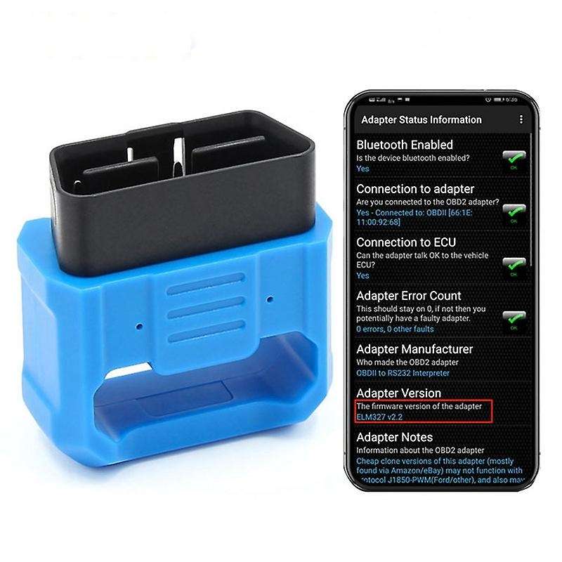 OBD2 Bluetooth 5.0 Adapter,Auto OBD II V2.2 Code Scanner for Android/IOS/Windows Devices