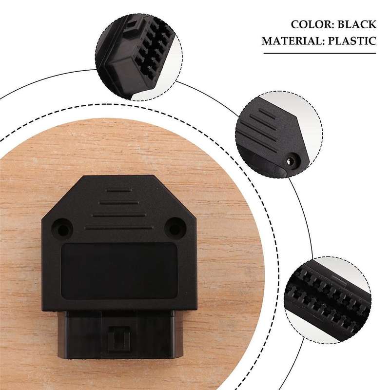 OBD2 OBD II 16 pin connector socket Diagnostic Tool Adapter OBD connector + Enclosures + Terminal +