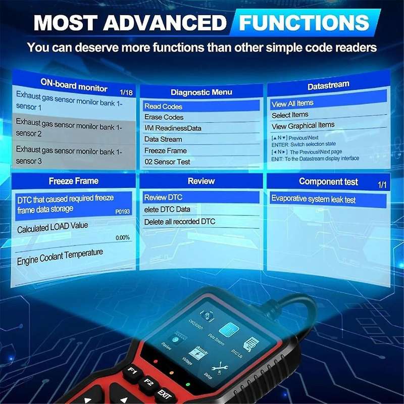 Obd2 Scanner Live Data Professional Mechanic Diagnostic Code Reader Tool for Check Engine Light Bat