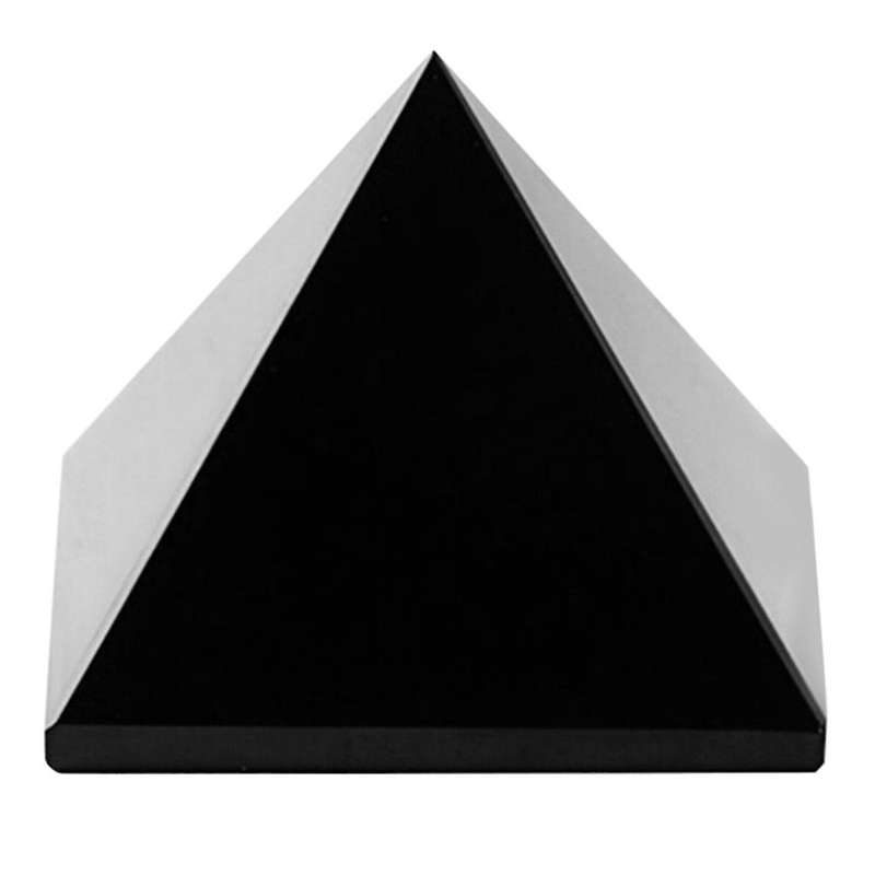 Obsidian Pyramid Pendulum Black Crystal Power Stone Ornaments Healing Pyramid Home Office Desk Acces