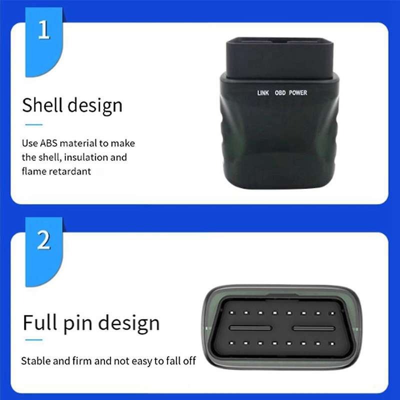 OBD2 Scanner V1.5 Bluetooth-Compatible Mini OBD Code Reader for IOS Android PC Car Diagnostic Tool