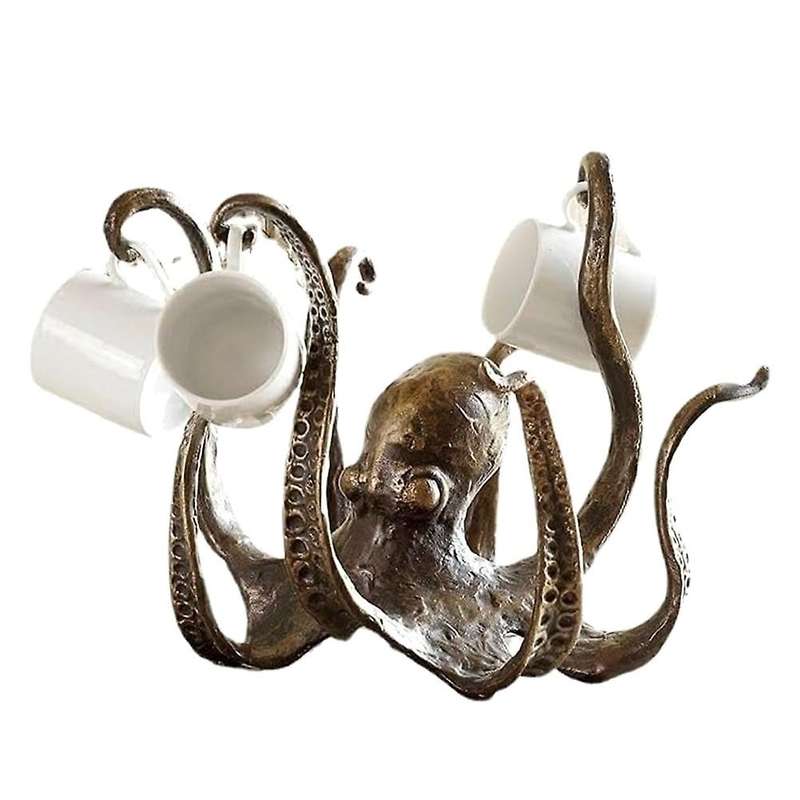 Octopus Coffee Mug Holder, Retro Style Resin Octopus Cup Holder, Mug Tree for Counter, Jewellery Han