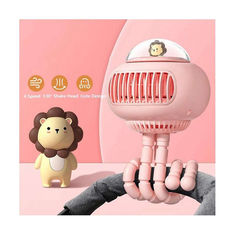 Octopus Fan Clip Stroller Fan Desktop Handheld Multi-function Charging Mini Fan