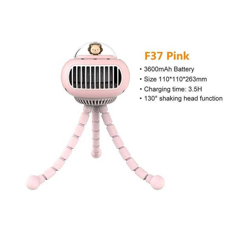 Octopus Fan Clip Stroller Fan Desktop Handheld Multi-function Charging Mini Fan