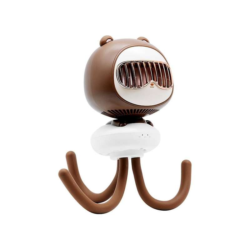Octopus Shaking Head Fan Stroller Clip Fan Desktop Handheld Multi-function Rechargeable Mini Fan