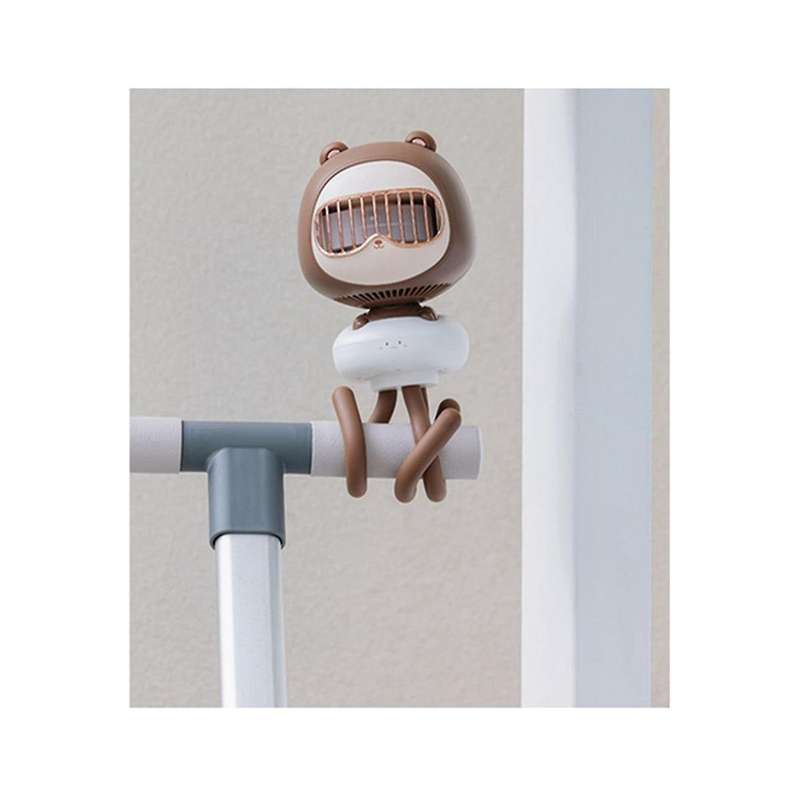 Octopus Shaking Head Fan Stroller Clip Fan Desktop Handheld Multi-function Rechargeable Mini Fan