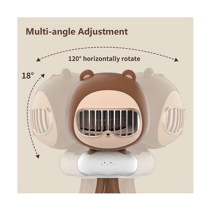 Octopus Shaking Head Fan Stroller Clip Fan Desktop Handheld Multi-function Rechargeable Mini Fan