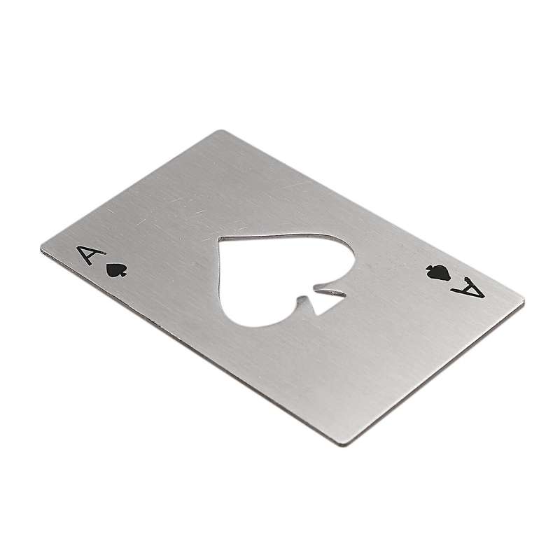 of Spades Poker Bar Tool Soda Stainless Steal Beer Bottle Cap Opener