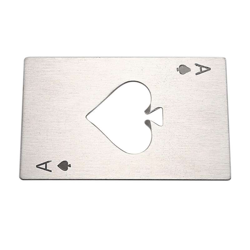 of Spades Poker Bar Tool Soda Stainless Steal Beer Bottle Cap Opener