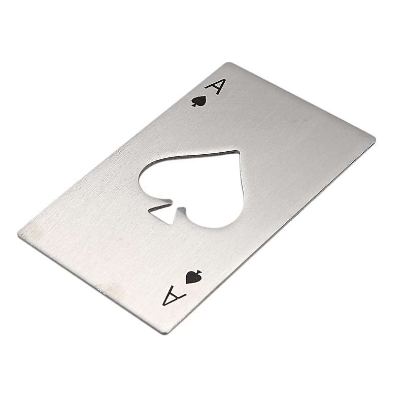 of Spades Poker Bar Tool Soda Stainless Steal Beer Bottle Cap Opener