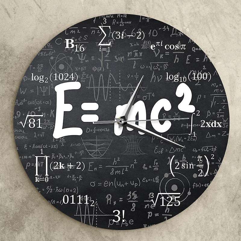 of Relativity Math Formula Wall Clock Scientist Physics Teacher Gift School Classroom Decor