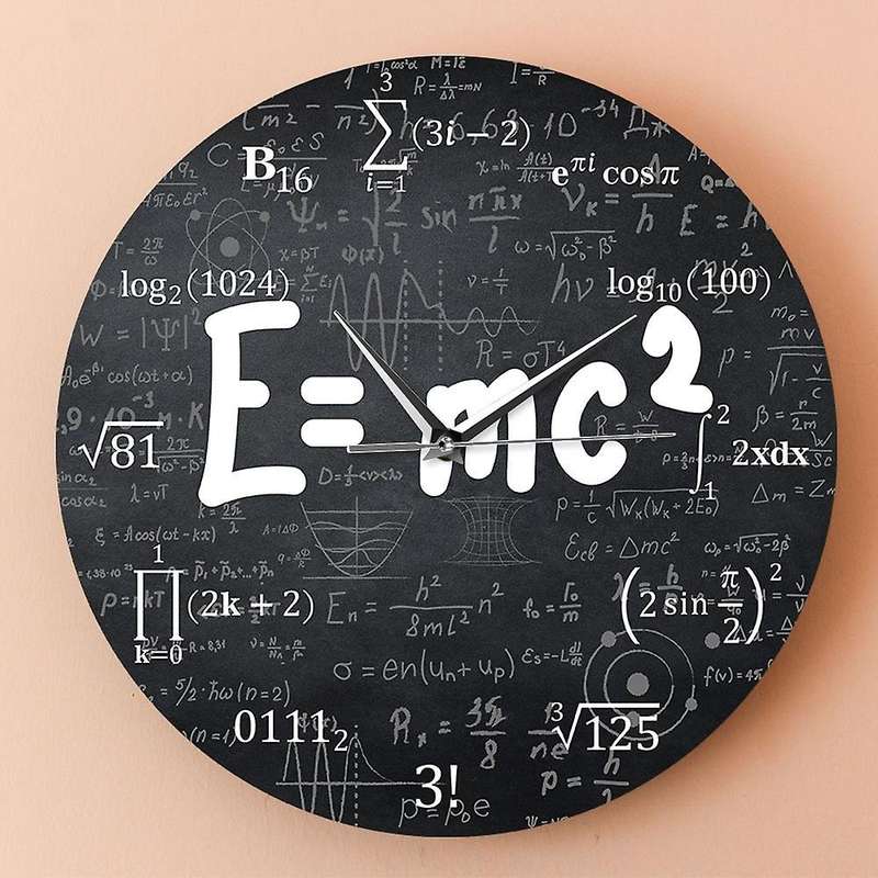 of Relativity Math Formula Wall Clock Scientist Physics Teacher Gift School Classroom Decor