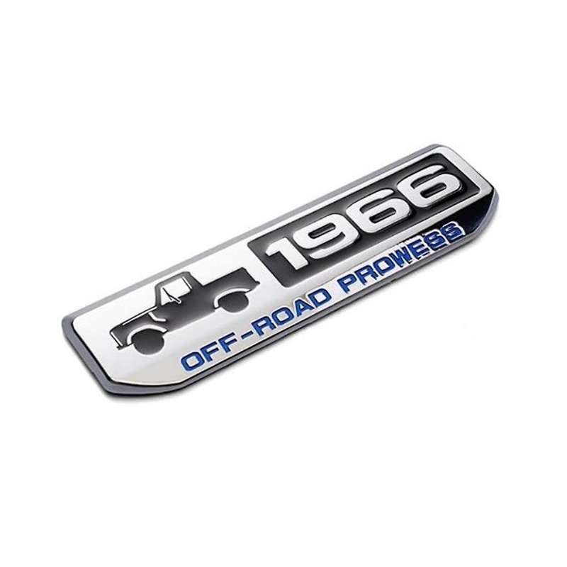Off-Road 1966 Badge Emblem, Classic Metal 3D Emblem Overlay Decals Stickers for Rear and Sides Door,