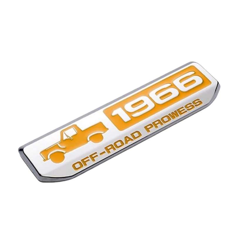 Off-Road 1966 Badge Emblem, Classic Metal 3D Emblem Overlay Decals Stickers for Rear and Sides Door,