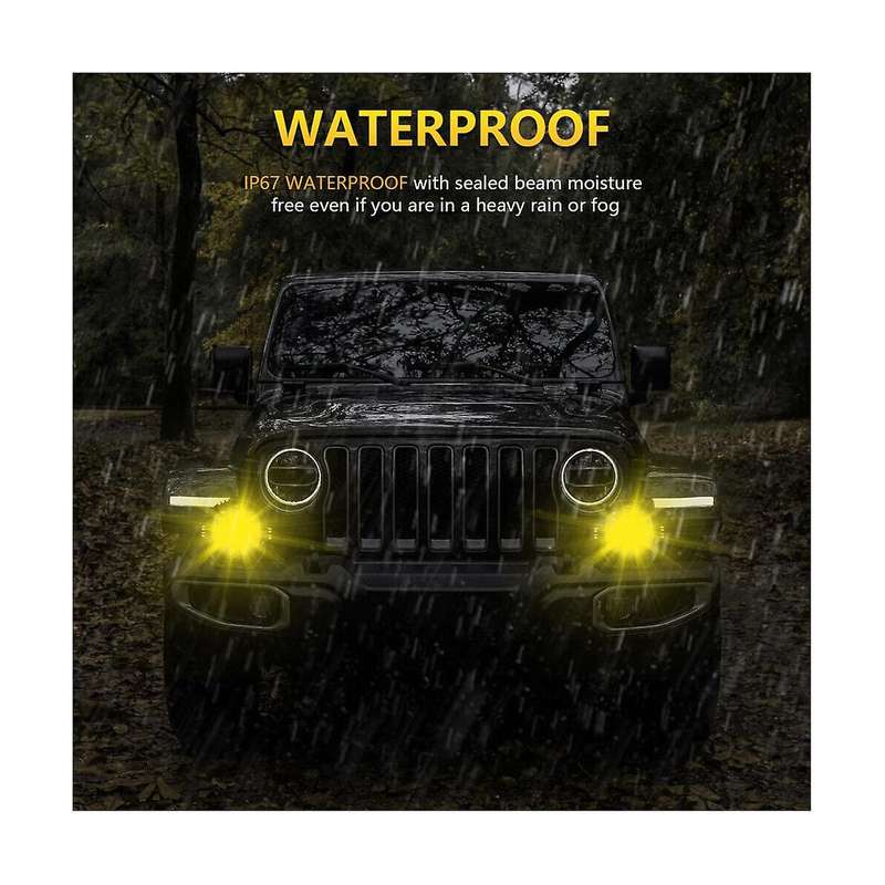 Off-road Car Light -lighted Work Light Headlight Spotlight Work Light Automotive Yellow