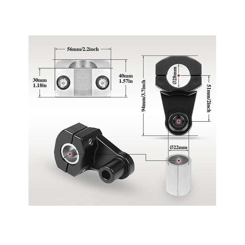 Off-road Motorcycle Universal 22/28mm Handlebar Adjustable Risers Handlebar Heightening Code Seat He