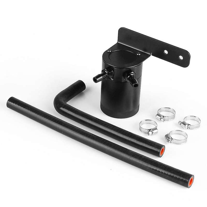 Oil Catch Can Tank / Air-Oil Separator Kit Black with Hose for 2016-2017