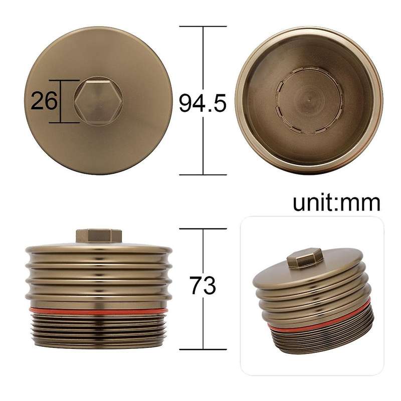Oil Filter Cover Cap Aluminum Filter Housing for N20 N26 N51 N52 N53 N54 N55 2.0t Engine Special Ca