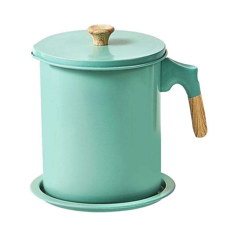 Oil Grease for Kitchen,1.4l Grease Container with Strainer and Dust-proof Lid,oil Filter Pot,light