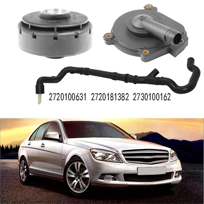 Oil Separator Gas Valve+Crankcase Ventilation Hose+Oil Separator Cover for 2720100631 2720181382 27