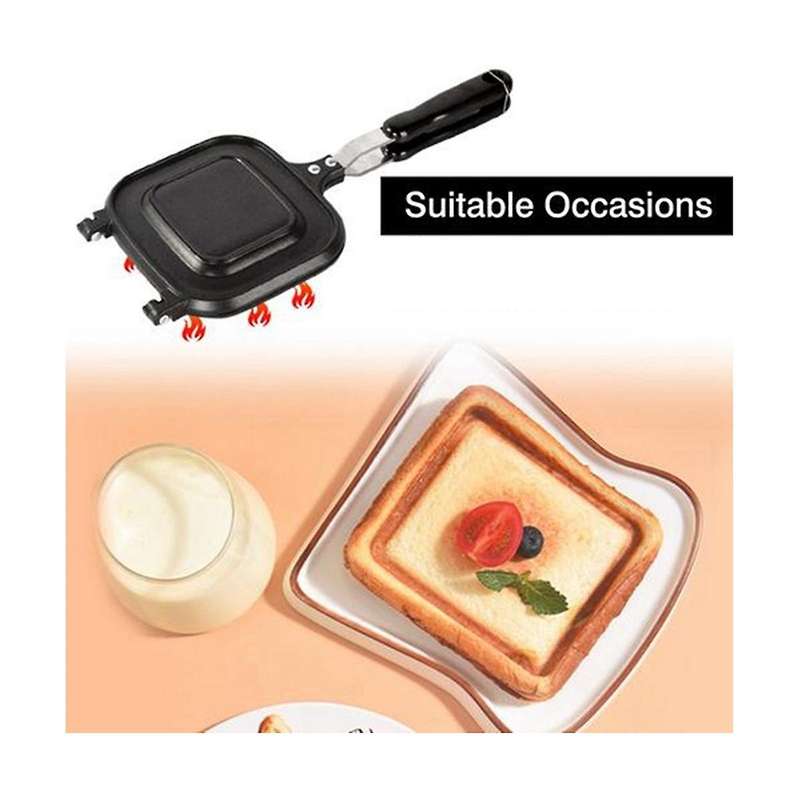 Omelet Pans, Hot Sandwich Maker, No-fume Pan Double-sided Non-stick Frying Pan, Frying Pan for Sandw