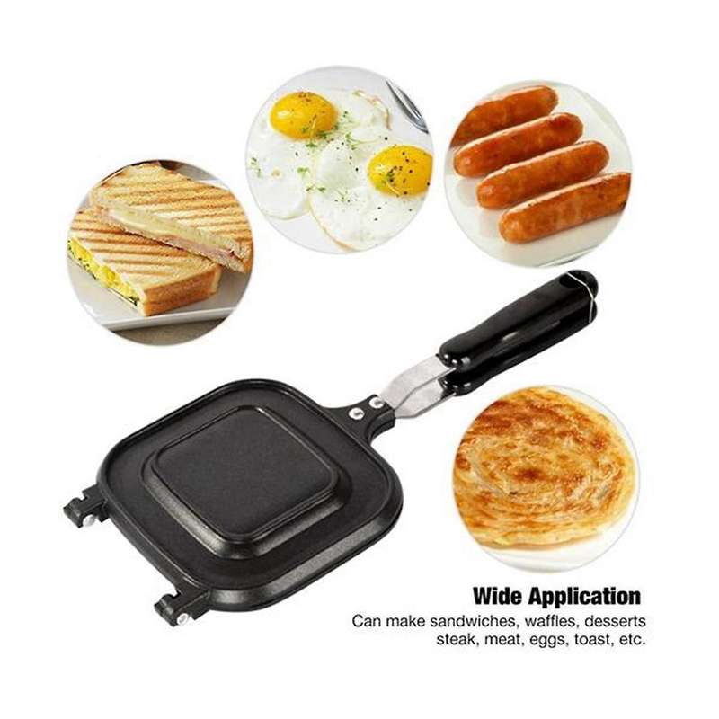 Omelet Pans, Hot Sandwich Maker, No-fume Pan Double-sided Non-stick Frying Pan, Frying Pan for Sandw