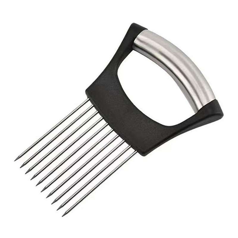 Onion Slicer,Stainless Steel Onion Cutter, Protective Cover Included, Dishwasher Safe