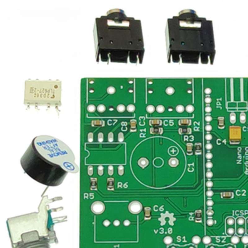 Open Cw Keyer Mk2 Kit with Metal Case Cw Keyer Mk2 Kit Cw Speed Adjustable From 1 to 999 Wpm(assemb