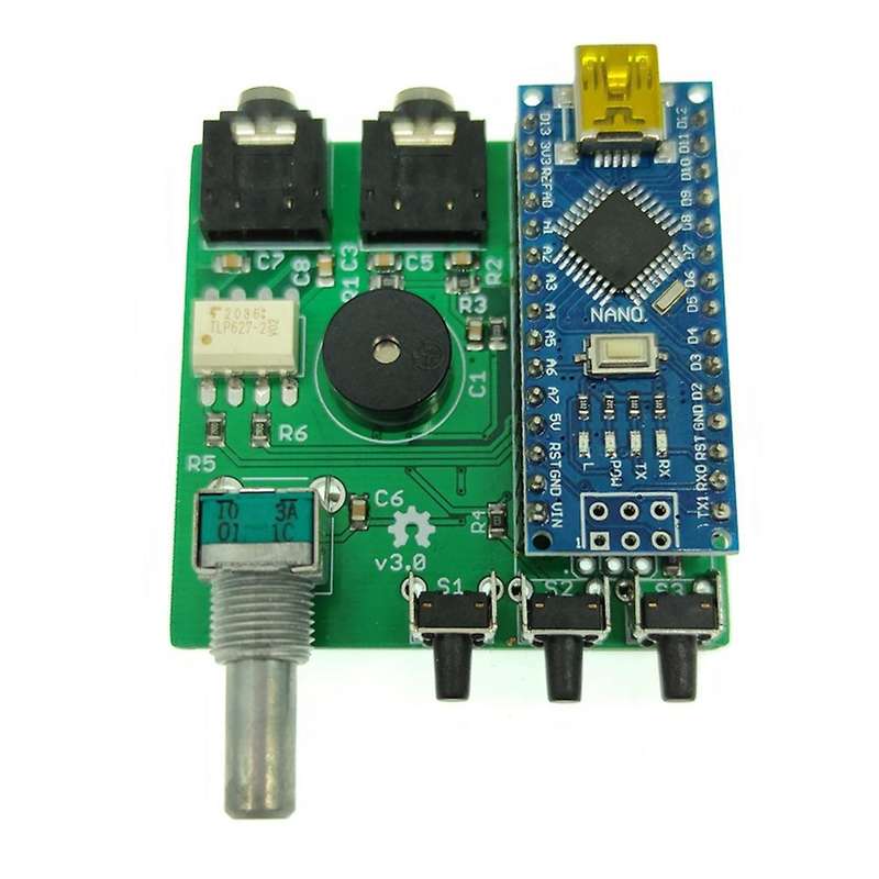 Open Cw Keyer Mk2 Kit with Metal Case Cw Keyer Mk2 Kit Cw Speed Adjustable From 1 to 999 Wpm(assemb