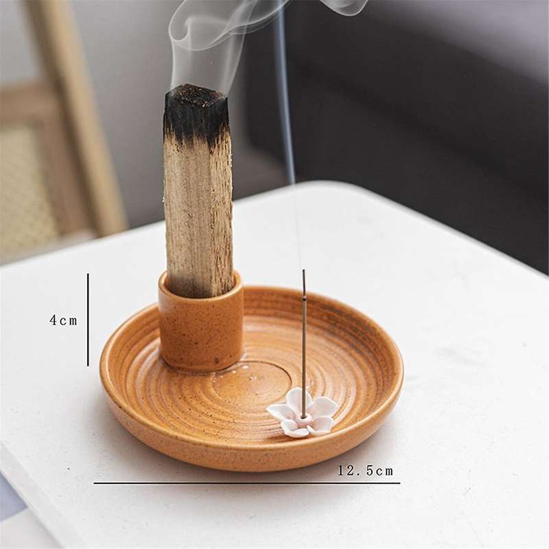 Orange Icense Holder,ceramic Incense Holder,scent Wood Stand, Simple,modern Terracotta Incense Burne