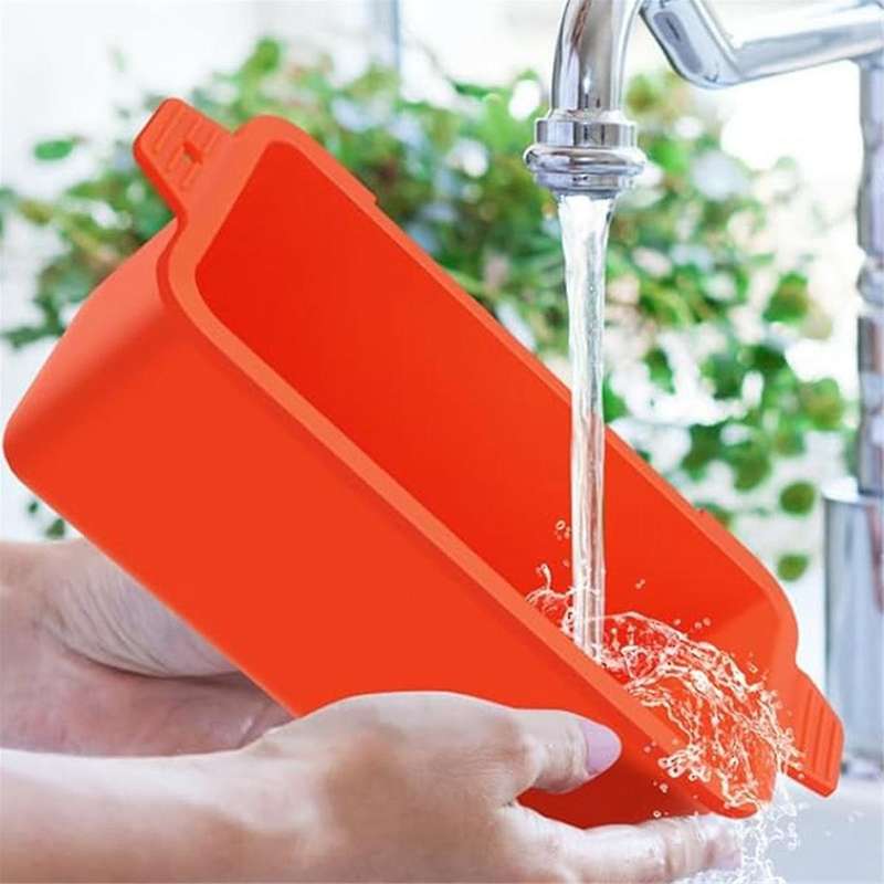 Orange Silicone Grease Cup Liner, Reusable Grease Catcher Cup Liner BBQ Grease Pan, Drip Tray