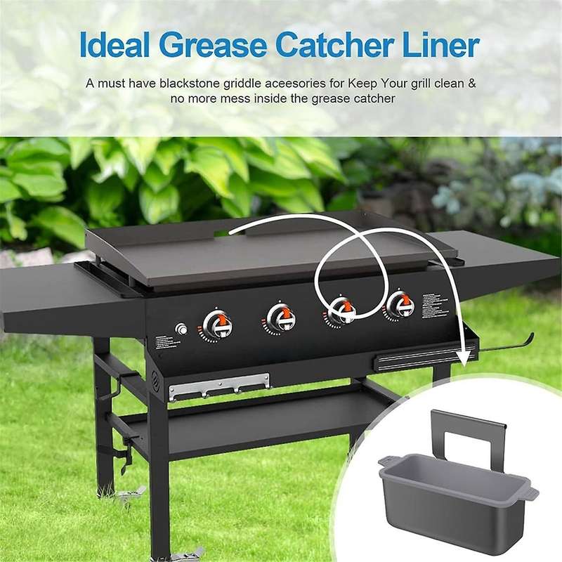 Orange Silicone Grease Cup Liner, Reusable Grease Catcher Cup Liner BBQ Grease Pan, Drip Tray