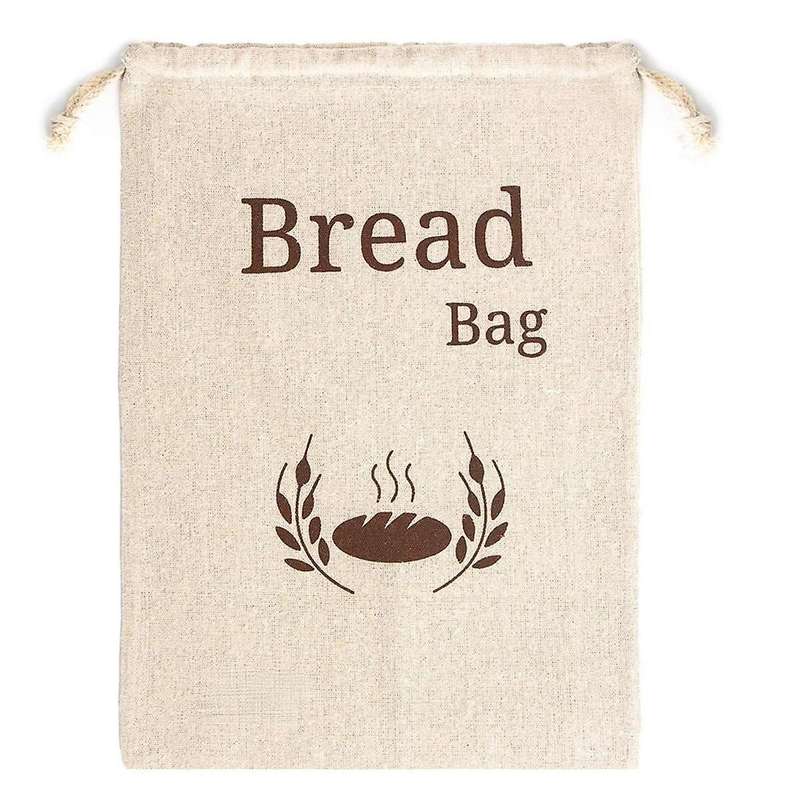 Organic Linen Bread Bag Reusable Bread Bags Food Storage Bag Bread Storage Bags Eco Bread Bag
