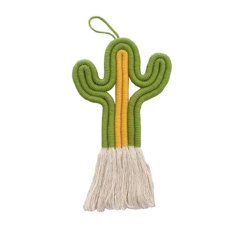 Ornament Cactus Room-Decor -Woven Wall Hanging Cute Nursery Wall Decor Gift Cute Swing Car Pendant L