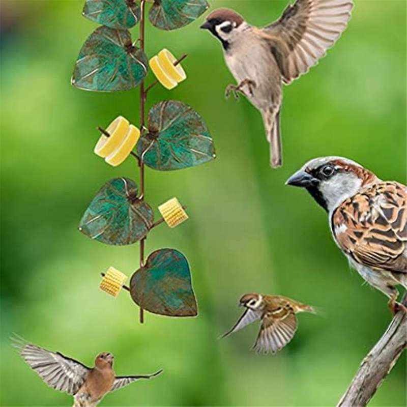 Oriole Bird Feeder for Outdoors Hanging Green Leaf Orange Fruit Bird Feeder Outdoor Garden
