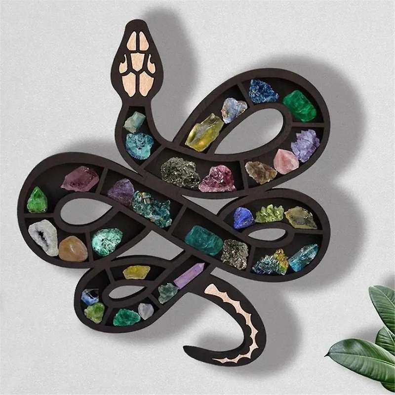 Ornament Wooden Serpentine Crystal Storage Rack Home Decoration Ornaments Breast Shaking Ornament