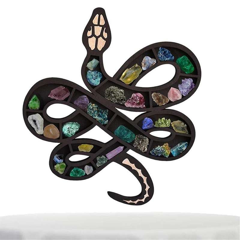 Ornament Wooden Serpentine Crystal Storage Rack Home Decoration Ornaments Breast Shaking Ornament