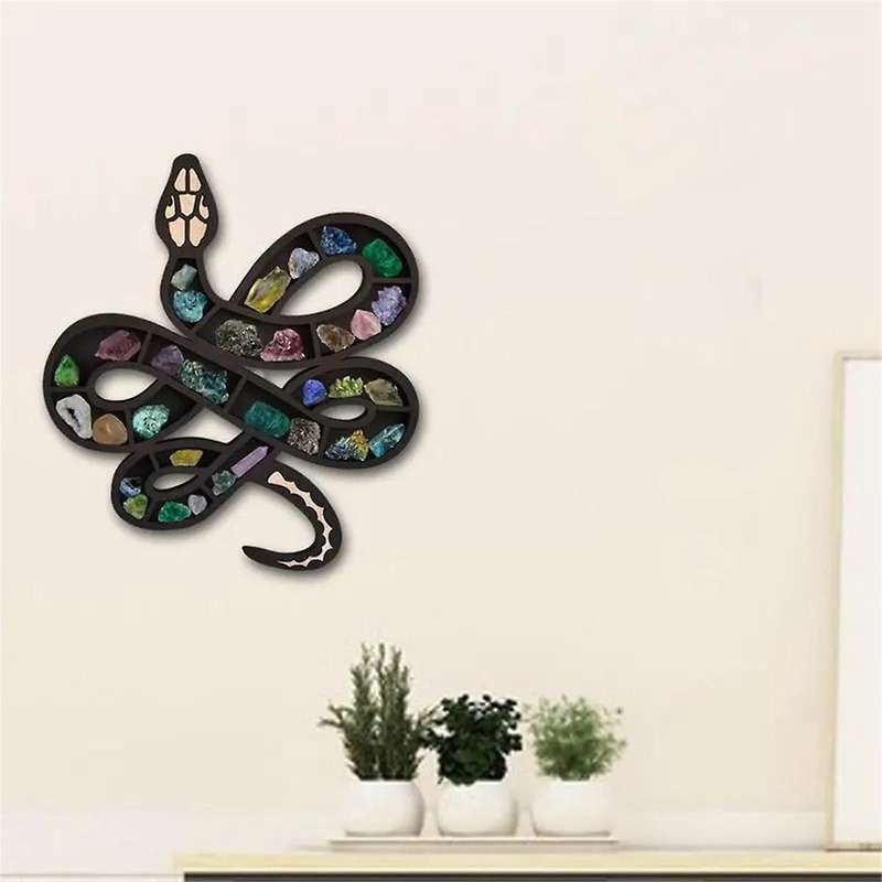 Ornament Wooden Serpentine Crystal Storage Rack Home Decoration Ornaments Breast Shaking Ornament