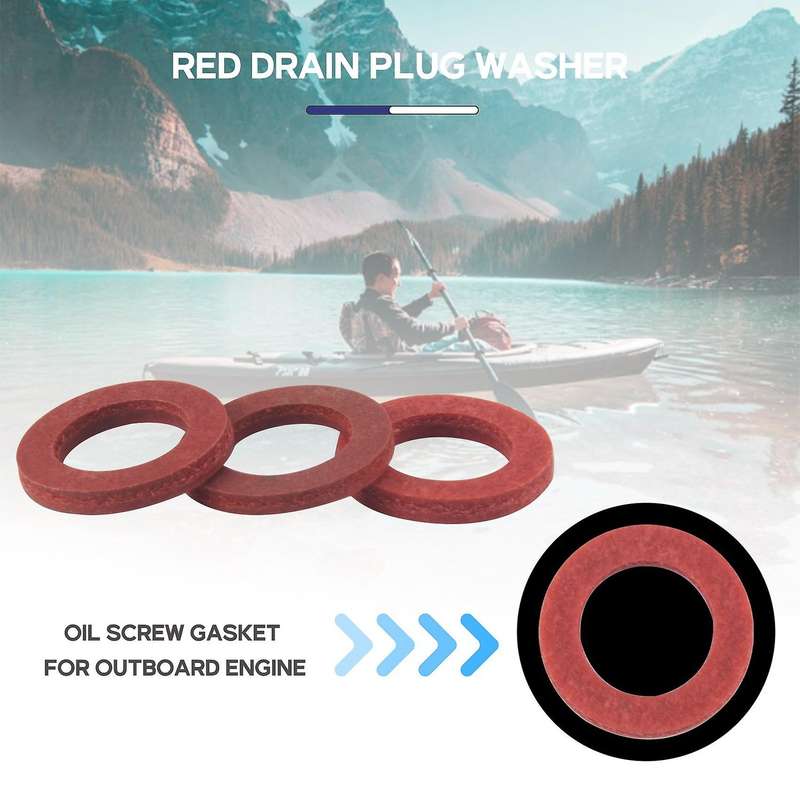 Outboard Lower Unit Oil Drain Gasket (20Pcs) Compatible Yamaha Most 4-Stroke