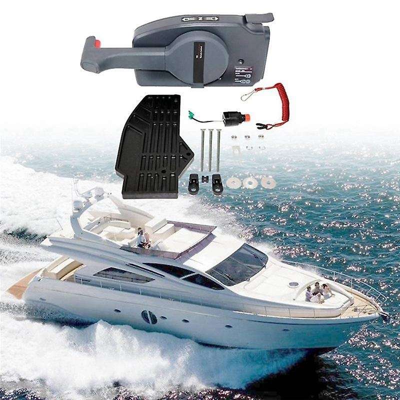 Outboard Remote Control Box Outboard Side Mount Control Box for Boat Engine (Simple)