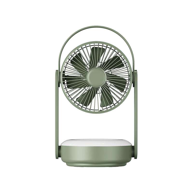 Outdoor 10000mah Camping Fan Night Light Household Desktop Shaking Head Electric Fan Mini Wall-moun
