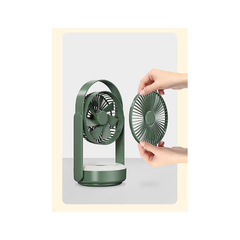 Outdoor 10000mah Camping Fan Night Light Household Desktop Shaking Head Electric Fan Mini Wall-moun