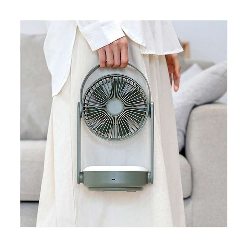 Outdoor 10000mah Camping Fan Night Light Household Desktop Shaking Head Electric Fan Mini Wall-moun