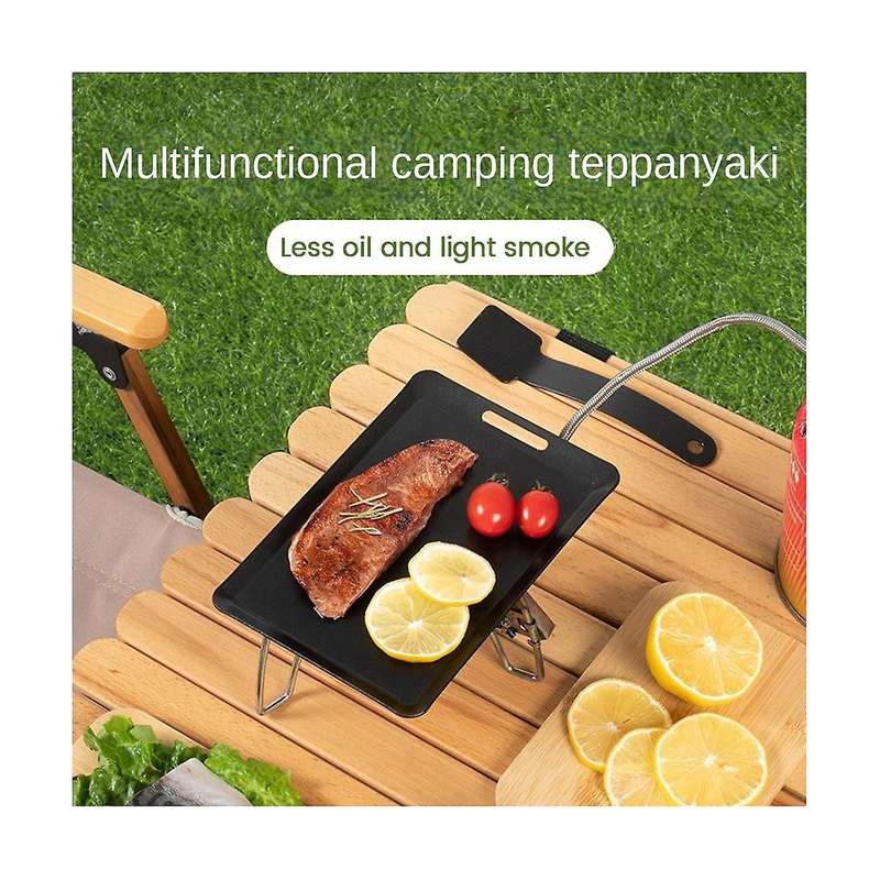 Outdoor Baking Tray Grill Pan Household Barbecue Pan Non Stick Bakeware Portable Griddle Coolware