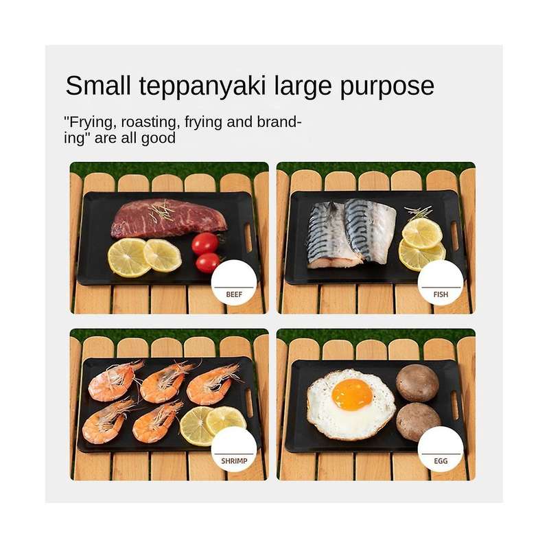 Outdoor Baking Tray Grill Pan Household Barbecue Pan Non Stick Bakeware Portable Griddle Coolware