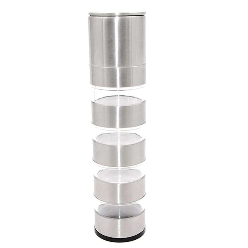 Outdoor Bbq Picnic Sauce Bottle Set Stainless Steel Seasoning Box Transparent Plastic Solid Camping