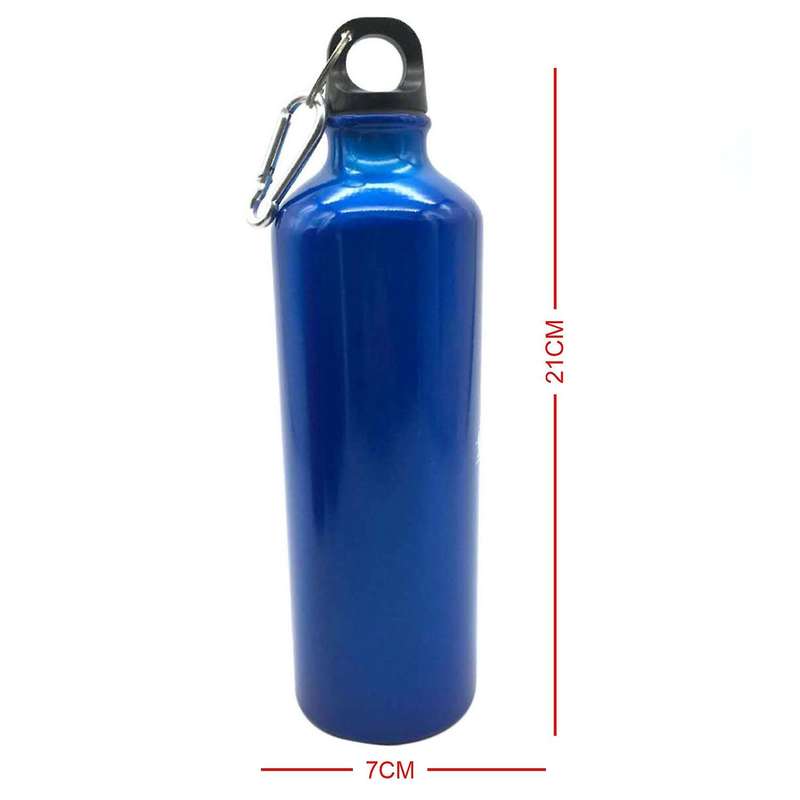 Outdoor Bicycle Mountaineering Kettle Light Drink Straight Drop Metal Sports Water Bottle Blue Stain