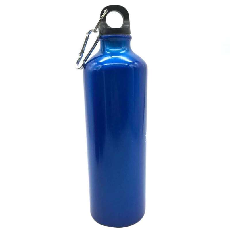 Outdoor Bicycle Mountaineering Kettle Light Drink Straight Drop Metal Sports Water Bottle Blue Stain