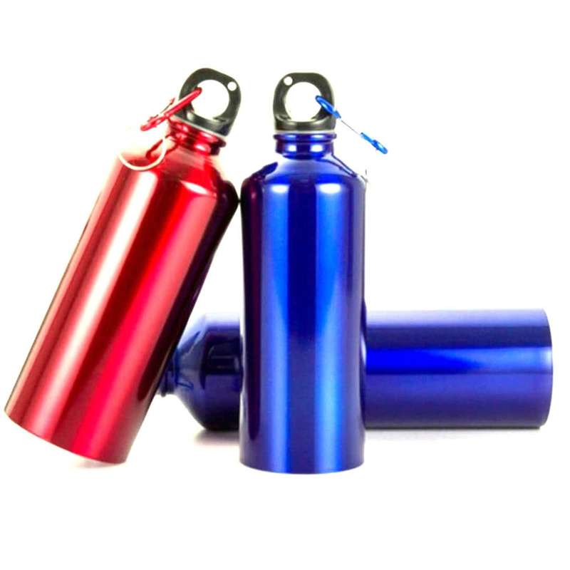 Outdoor Bicycle Mountaineering Kettle Light Drinking Straight Drop Metal Sports Water Bottle Red Sta