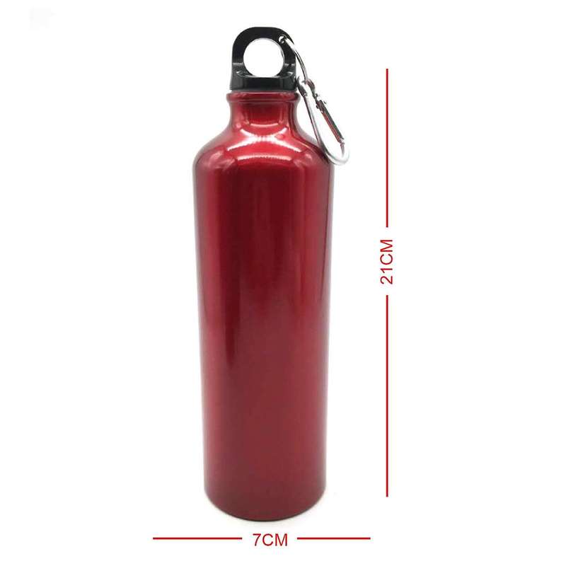 Outdoor Bicycle Mountaineering Kettle Light Drinking Straight Drop Metal Sports Water Bottle Red Sta